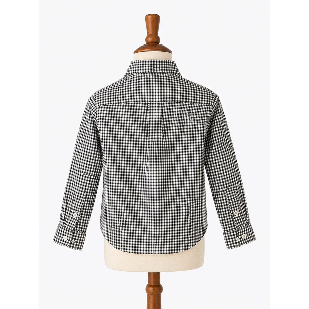 Ralph Lauren Oxford Button Down Long Sleeve Shirt Green Checkered Preppy Kids